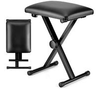 CAHAYA Taburete para Teclado con Altura Regulable Banco de Piano Estilo X Estable Banqueta para Teclado Plegable y Portátil Modelo CY0257