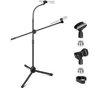 CAHAYA Trípode Boom Hoja Micrófono Soporte Universal de metal de cuello de cisne Mic Stand, para el rendimiento de canto Discurso Boda Escenario y al aire libre CY0319