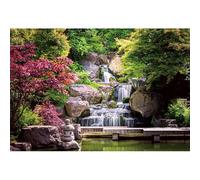 Caheansi 3 x 2 m jardín cascada fondo montañas rocas agua corriente lago río arce árboles puente naturaleza paisaje fotografía fondo decoración de pared retrato foto booth accesorios