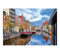 Caheansi Telón de fondo europeo de 3,6 x 2,4 m con orilla del mar para ciudad, Italia, Venecia, canal, góndolas, río, paisaje urbano, paisaje urbano, fotografía, telón de fondo europeo, decoración de