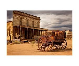 Caheansi Telón de fondo occidental de 2,4 x 1,8 m, diseño vintage de vaquero, casa de madera, granero, cabaña, cabaña, fondo de fotografía, rual campo, fiesta, decoración de viaje, retrato de fotos