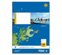 Cahier 16 pages format a4 à carreaux linéature 28 blanc avec bord bastelweltset