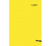Cahier a4 Sans Spirale Petit Carreaux 180 Pages: Jaune - Grand Format - 21 x 29.7 Cm - Couverture Souple - 90 Feuilles Sans Marge - Idéal pour L'école, Travail, Dessin, et ...