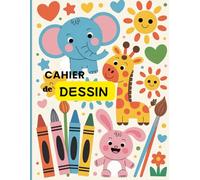 Cahier de Dessin Enfant: carnet de dessin A4 (21,6 × 27,9 cm) - 100 Pages Blanches Grand Format - Carnet Créatif pour Dessin, Peinture, Croquis et Coloriage - Idée Cadeau Garçon et Fille