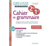 Français 2de 1re Grevisse: Cahier de grammaire
