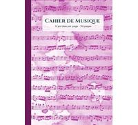 Cahier de Musique avec Portées: 110 Pages - Grand Format A4 (21x29,7 cm) - 12 Portées par page - Partitions pour Dictées Musicales, Composition Musicale, Solfège et Chant - Magenta