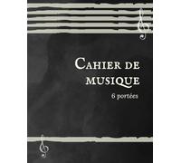 Cahier de Musique: Carnet de Partitions 6 portées par page et petits carreaux - 120 pages - Grand Format A4 (21x29.7 cm) - Partition pour Dictée, Étude, Solfège, Composition Musicale et Chant