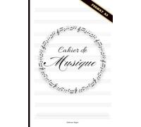Cahier de musique petit format A5 de portée musicale: Petit cahier de partition élégant et pratique, idéal pour les élèves, enfants et professeurs. ... (Cahier de musique et chant avec portées)