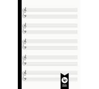 Cahier de Musique Piano A4: 110 Pages à Double Portée en Clef de Sol et Fa ( 5x2 Portées par Page) | Carnet de Partitions Vierges pour Piano | Grand Format