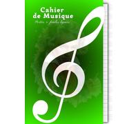 Cahier de Musique - Portées Vierges & Pages Lignées | Carnet Mixte A4 (21x29.7 cm), 100 Pages: Alternance de portées musicales et de feuilles lignées ... élèves, professeurs et compositeurs - Vert