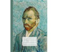 Cahier de musique: Vincent Van Gogh, Portrait de l'artiste | Illustration de couverture | Avec 12 pentagrammes par page pour écrire, prendre des notes ... Carnet de partitions | 110 pages | Format A4