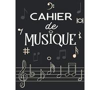 Cahier de Musique: Votre cahier de Musique à compléter |Des partitions vierges pour vous permettre d’écrire vos compositions et saisir des annotations ... par page |110 pages - 21,59 X 27,94 cm (NOIR)