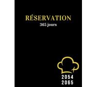 cahier de réservation restaurant: Agenda reservation restaurant, 1 Page par jour, 365 jours avec dates, Grand Format A4.