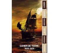 CAHIER DE TEXTE 2025-2026 BATEAU: Pour filles et garçons| CE1, CE2, CM1, CM2,CP| Pratique Pour Toutes Les Matières pour une rentrée scolaire organisée