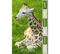 CAHIER DE TEXTE 2025-2026 Girafe: Carnet de devoirs pour filles et garçons, pratique pour tous les matières : cm1 cm2 ce1 ce2 cp | Format a5 pour la rentrée scolaire