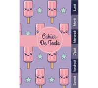 Cahier De Texte: 2025 2026 Kawaii Pour Filles En Primaire, Collège Et Lycée Pratique Pour Toutes Les Matières