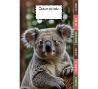 CAHIER DE TEXTE 2025-2026: Koala - CE1, CE2, CM1, CM2, Collège | Pratique Pour Toutes Les Matières
