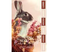 CAHIER DE TEXTE 2025 2026 LAPIN: Pour filles et garçons| Pratique pour toutes les matières ; format A5 avec coloriage thème rentrée scolaire