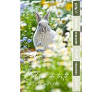 CAHIER DE TEXTE 2025 2026 LAPIN: Pour filles et garçons| Pratique pour toutes les matières ; format A5 avec coloriage thème rentrée scolaire