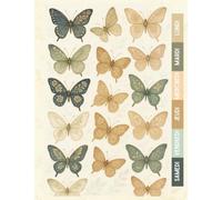 Cahier de Texte 2025 2026 Papillon : Pour filles et garçons - CP, CE1, CE2, CM1, CM2 - Pratique pour toutes les matières - Motif Papillon.