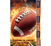 CAHIER DE TEXTE 2025 2026 RUGBY: Pour les passionnés de sport |ce1 ce2 cm1 cm2 cp | pratique pour toutes les matières | pour une rentrée scolaire organisée