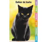 Cahier de Texte 2026 2027 Chat: Carnet de Devoirs et Leçons Primaire CP, CE1, CE2, CM1, CM2 | Cahier Pratique et Facile à Utiliser pour Garçons et Filles avec Repères Colorés