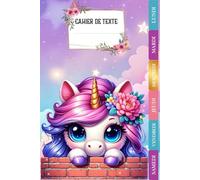 CAHIER DE TEXTE 2026 2027 LICORNE: pour fille | girly | CE1, CE2, CM1, CM2 | Pour bien planifier votre année scolaire
