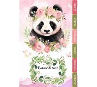 Cahier De Texte: 2026 2027 Panda | CP, CE1, CE2, CM1, CM2 | Intérieur en Couleurs - Pratique Pour Toutes Les Matières
