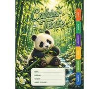 Cahier de texte 2026 2027 Panda : Organise ta rentrée scolaire - Intérieur en Couleur - Pratique et complet pour toutes les matières, pour CE1, CE2, CM1, CM2,CP - Pour filles et garçons.