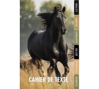 CAHIER DE TEXTE CHEVAL 2025-2026: CE1, CE2, CM1, CM2 | Pratique Pour Toutes Les Matières
