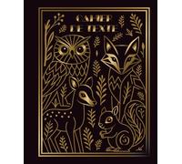 Cahier de texte, Élégant & pratique - Modèle Forêt - Fond Noir: Organisation hebdomadaire, format 18x22, design Art Déco