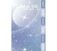 CAHIER DE TEXTE FILLE 2025-2026: Girly- étoiles bleu | cm1 cm2 ce1 ce2 cp - Pour bien organiser et planifier votre année scolaire |Format a5