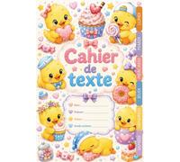 Cahier de Texte Kawaii Canard: Pour filles et garçons - CP, CE1, CE2, CM1, CM2 - Pratique pour toutes les matières - Motif kawaii - Relié.