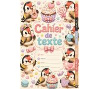 Cahier de Texte Kawaii Chardonneret: Pour filles et garçons - CP, CE1, CE2, CM1, CM2 - Pratique pour toutes les matières - Motif kawaii - Relié.