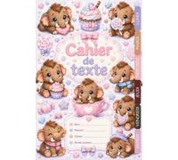 Cahier de Texte Kawaii Mammouth : Pour filles et garçons - CP, CE1, CE2, CM1, CM2 - Pratique pour toutes les matières - Motif kawaii - Relié.