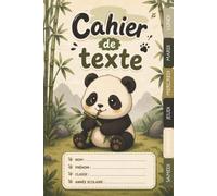 Cahier de Texte Kawaii Panda : Pour filles et garçons - CP, CE1, CE2, CM1, CM2 - Pratique pour toutes les matières - Motif kawaii - Relié.