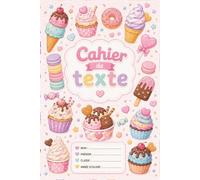 Cahier de Texte Kawaii : Pour filles et garçons - CP, CE1, CE2, CM1, CM2 - Pratique pour toutes les matières - Motif kawaii - Relié.