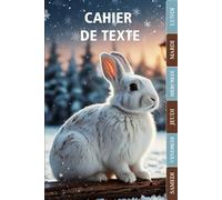 Cahier de texte Lapin 2025-2026: ce1 - ce2 - cm1 - cm2 | pour fille ou garçon avec jour de la semaine, coloriage...