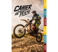 CAHIER DE TEXTE: MOTO 2026 2027 | CP, CE1, CE2, CM1, CM2, Collège | Intérieur en Couleurs | Pratique Pour Toutes Les Matières