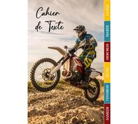 CAHIER DE TEXTE: MOTO 2026 2027 | CP, CE1, CE2, CM1, CM2, Collège | Intérieur en Couleurs | Pratique Pour Toutes Les Matières