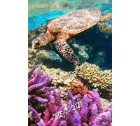 Cahier de Textes 2025 - 2026 - Thème Fonds Marins - Tortue de Mer - 2 Jours par Pages