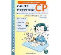 CAHIER D'ECRITURE CP: Apprends à écrire en cursive et à lire avec le Chat Nino