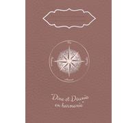 Cahier Islam musulmane - Journal spirituel A5 petits carreaux effet cuir marron & doré - Foi, prière, étude islamique, science Coran, apprentissage, méditation & introspection - Vers Allah