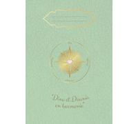 Cahier Islam musulmane - Journal spirituel A5 petits carreaux effet cuir vert & doré - Foi, prière, étude islamique, science Coran, apprentissage, méditation & introspection - Vers Allah