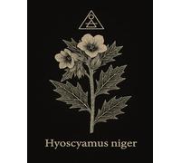 Cahier quadrillé 5x5 mm - Hyoscyamus niger - 100 Pages - 21,59 x 27,94 cm: Illustration botanique vintage de la jusquiame noire avec symbole occulte - ... obscure et l’écriture ésotérique