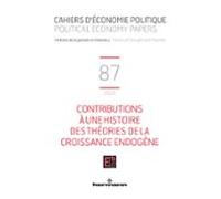 Cahiers Déconomie Politique / Political Economy Papers N°87 (ebook)