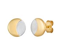 cai love Pendientes Plata de Ley 925 Fina Bicolor Ciclo Lunar Luna Luna NUEVO