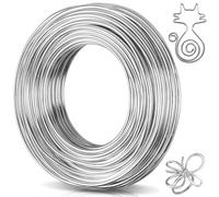 Caianwin Alambre para manualidades de calibre 9, cables de aluminio flexibles de 3 mm, alambre de metal de 10 m de grosor para esculpir, modelar, hacer flores, muñecas, joyería, tejer y envolver