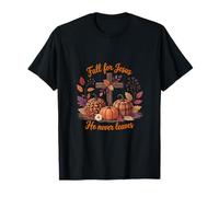 Caída de Jesús que nunca deja - Otoño - Cristiano Camiseta