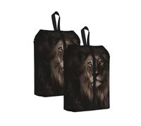 Caída del león en 3D， Bolsas de Viaje para Zapatos (Paquete de 2), Bolsas Impermeables para Guardar Zapatos, Organizador de Zapatos para Viajes y hogar.